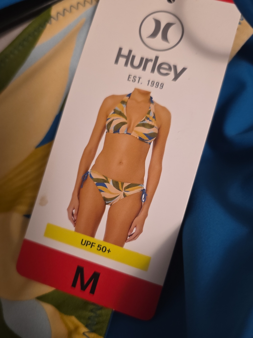 Hurley Women’s Yellow Floral Halter Bikini Top & Bottom Set